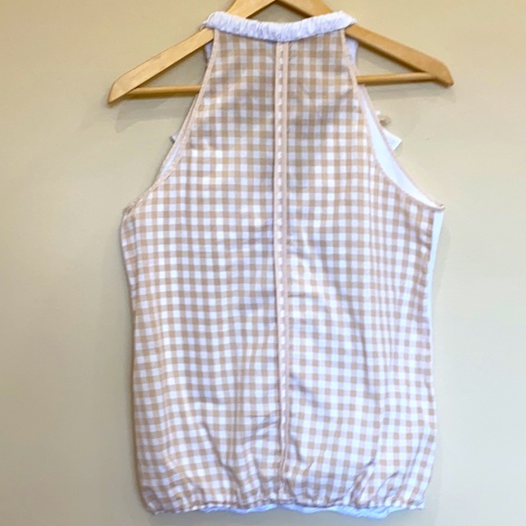 ANTHROPOLOGIE ONE SEPTEMBER Gingham Ruffle Tops M - Picture 5 of 10